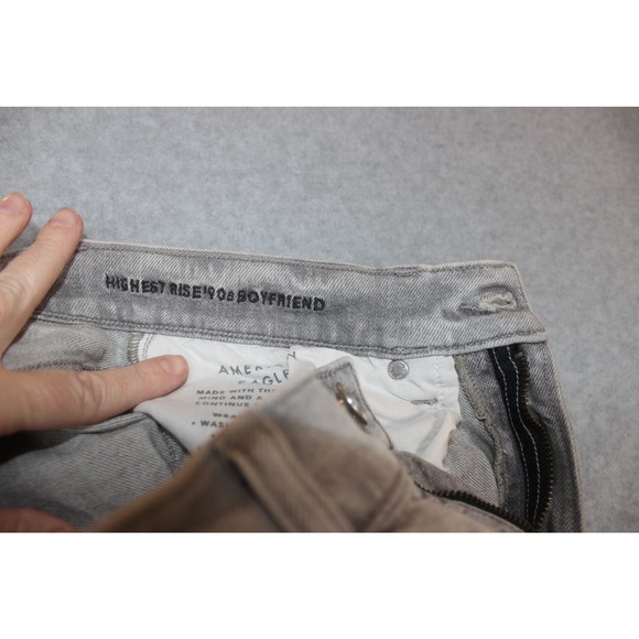 American Eagle Womens Highest Rise 90s Boyfriend Jean Gray NWT 4 Regular - Picture 6 of 12